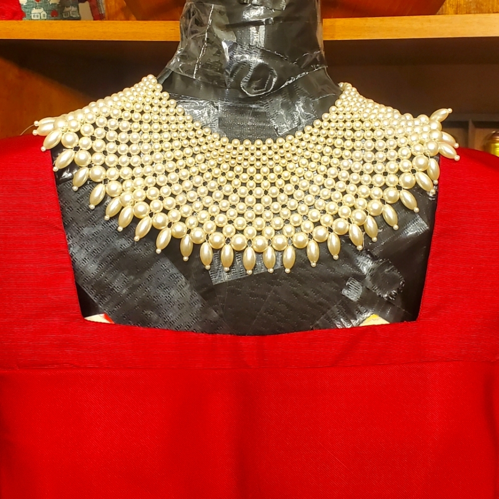 Faux Pearl Vintage Collar Necklace